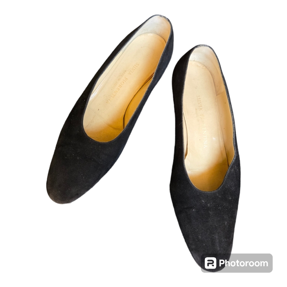 COPY - Silvia Florentina Black Felt Heels